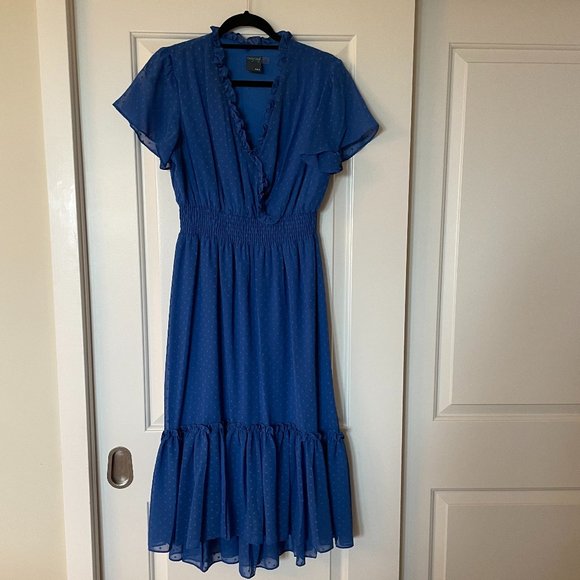 Swiss dot Feminine ruffle summer dress - Picture 1 of 3